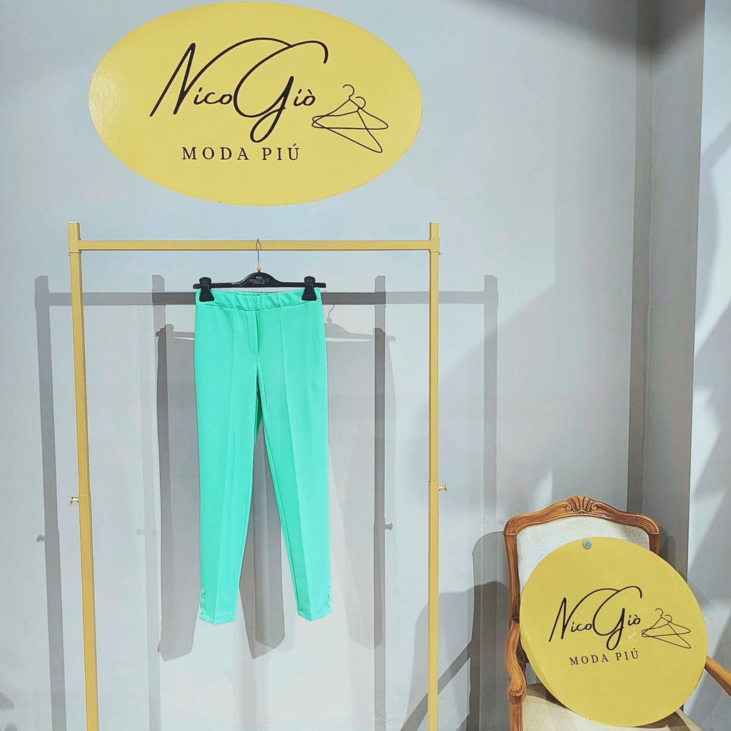 Pantalone Tre Bottoni in Scuba Crepe – Made in Italy